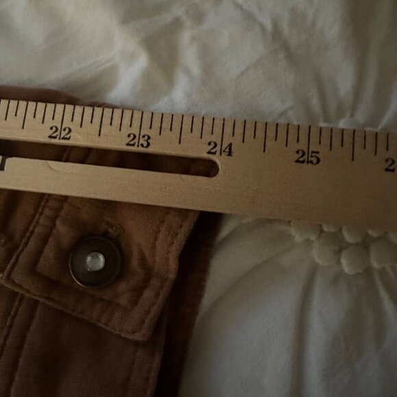 Denim & Co. Womens Brown Bling Buttons Chore 4 Pocket Coat Jacket SZ 2X HTF - Picture 10 of 10